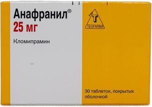 Анафранил 25мг 30 шт. таблетки покрытые оболочкой Новартис Фарма С.П.А.