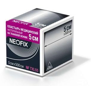 Неофикс пластырь медицинский на тканевой основе 5х500см Неофикс пластырь медицинский на тканевой основе 5х500см