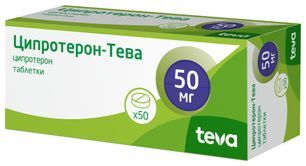 Ципротерон-Тева 50мг 50 шт. таблетки Teva Czech Industries s.r.o. Ципротерон-Тева 50мг 50 шт. таблетки Teva Czech Industries s.r.o.
