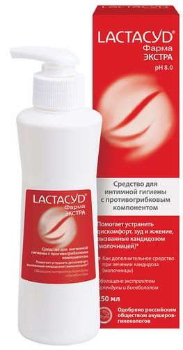 Лактацид Фарма Экстра средство для интимной гигиены с противогрибковым действием 250мл