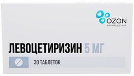 Левоцетиризин 5мг 30 шт. таблетки покрытые пленочной оболочкой