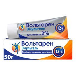 Вольтарен Эмульгель гель при боли в спине, мышцах и суставах, гель 2%, 50г Вольтарен Эмульгель гель при боли в спине, мышцах и суставах, гель 2%, 50г