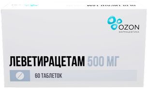 Леветирацетам 500мг 60 шт. таблетки покрытые пленочной оболочкой Леветирацетам 500мг 60 шт. таблетки покрытые пленочной оболочкой