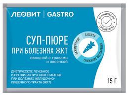 Леовит Гастро суп-пюре овощной Травы/Овсянка 15г 1 шт. Леовит Гастро суп-пюре овощной Травы/Овсянка 15г 1 шт.