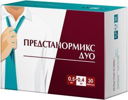 Предстанормикс Дуо 0,5мг+0,4мг 30 шт. капсулы с модифицированным высвобождением Предстанормикс Дуо 0,5мг+0,4мг 30 шт. капсулы с модифицированным высвобождением