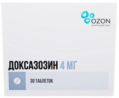 Доксазозин 4мг 30 шт. таблетки Озон Доксазозин 4мг 30 шт. таблетки Озон