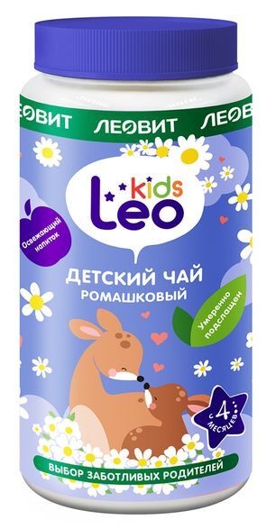 Леовит Лео Кидс чай для детей гранулированный Ромашковый 200г Леовит Лео Кидс чай для детей гранулированный Ромашковый 200г