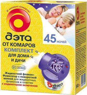 Дэта комплект (универсальный фумигатор+жидкость 45 ночей)