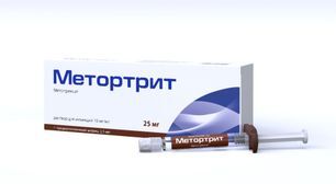 Метортрит 10мг/мл 2,5мл раствор для инъекций Метортрит 10мг/мл 2,5мл раствор для инъекций