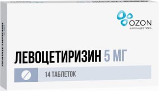 Левоцетиризин 5мг 14 Шт. Таблетки Покрытые Пленочной Оболочкой.