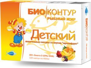 Рыбий Жир Биоконтур капсулы жевательные для детей Мультифрукт 0,4г 100 шт. Биоконтур Рыбий Жир Биоконтур капсулы жевательные для детей Мультифрукт 0,4г 100 шт. Биоконтур