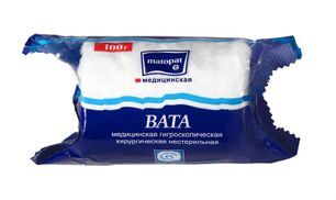Матопат вата хлопковая 100г рулон Матопат вата хлопковая 100г рулон
