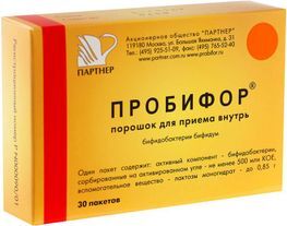 Пробифор 500млн.Кое 0,85г 30 шт. порошок для приема внутрь ПроБиоФарм Пробифор 500млн.Кое 0,85г 30 шт. порошок для приема внутрь ПроБиоФарм