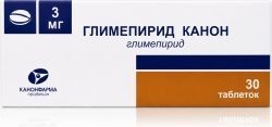 Глимепирид канон 3мг 30 шт. таблетки Глимепирид канон 3мг 30 шт. таблетки