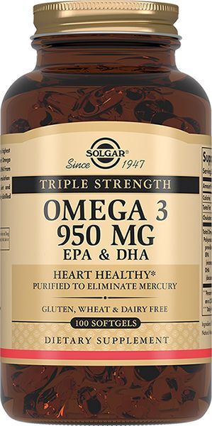Солгар Омега-3 Эпк И Дгк капсулы 950мг 100 шт.