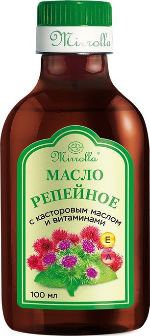 Мирролла масло репейное с Витаминами А и Е 100мл Мирролла Мирролла масло репейное с Витаминами А и Е 100мл Мирролла