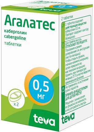 Агалатес 0,5мг 2 шт. таблетки