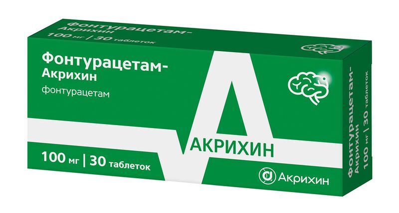 Фонтурацетам-акрихин 100мг 30 шт. таблетки, фото №2