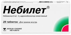 Небилет 5мг 28 шт. таблетки Берлин-Хеми Небилет 5мг 28 шт. таблетки Берлин-Хеми