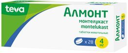Алмонт 4мг 28 шт. таблетки жевательные Алмонт 4мг 28 шт. таблетки жевательные