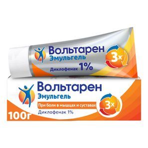 Вольтарен Эмульгель при боли в спине, мышцах и суставах, гель 1%, 100г Вольтарен Эмульгель при боли в спине, мышцах и суставах, гель 1%, 100г
