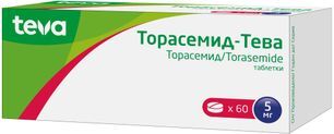 Торасемид-тева 5мг 60 шт. таблетки Торасемид-тева 5мг 60 шт. таблетки