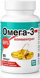 Омега-3 капсулы 60% концентрат 600мг (1г) 90 шт. Омега-3 капсулы 60% концентрат 600мг (1г) 90 шт.