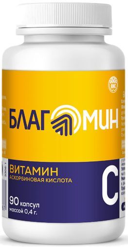 Благомин витамин С 300мг 0,4 г 90 шт. капсулы Благомин витамин С 300мг 0,4 г 90 шт. капсулы
