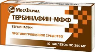 Тербинафин-Мфф 250мг 10 шт. таблетки Мфф Тербинафин-Мфф 250мг 10 шт. таблетки Мфф