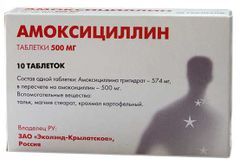 Амоксициллин 500мг 20 шт. таблетки Амоксициллин 500мг 20 шт. таблетки