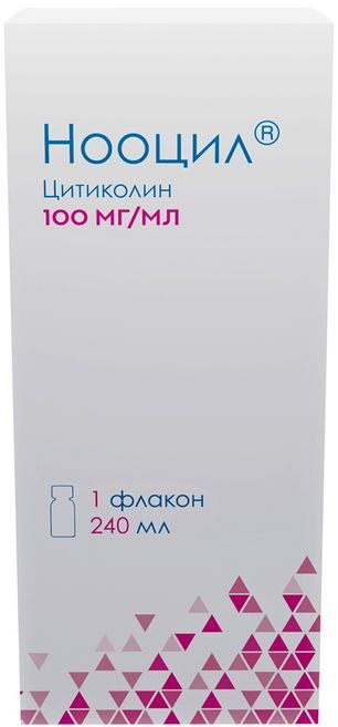 Нооцил 100мг/мл 240мл 1 шт. раствор для приема внутрь Нооцил 100мг/мл 240мл 1 шт. раствор для приема внутрь