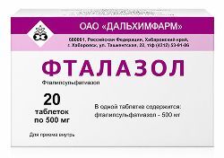 Фталазол 500мг 20 шт. таблетки
