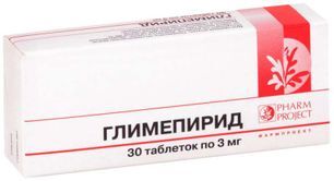 Глимепирид 3мг 30 шт. таблетки Фармпроект Глимепирид 3мг 30 шт. таблетки Фармпроект