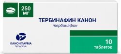 Тербинафин Канон 250мг 10 шт. таблетки Тербинафин Канон 250мг 10 шт. таблетки