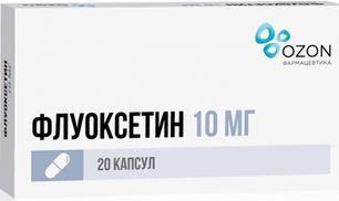 Флуоксетин 10мг 20 шт. капсулы Озон Флуоксетин 10мг 20 шт. капсулы Озон