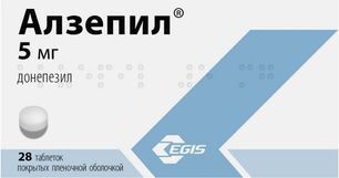 Алзепил 5мг 28 шт. таблетки покрытые пленочной оболочкой Алзепил 5мг 28 шт. таблетки покрытые пленочной оболочкой