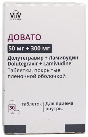 Довато 50мг+300мг 30 шт. таблетки покрытые пленочной оболочкой Довато 50мг+300мг 30 шт. таблетки покрытые пленочной оболочкой