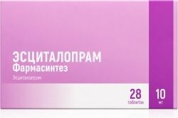 Эсциталопрам фармасинтез 10мг 28 шт. таблетки покрытые пленочной оболочкой