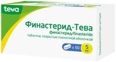 Финастерид-Тева 5мг 90 шт. таблетки покрытые пленочной оболочкой Финастерид-Тева 5мг 90 шт. таблетки покрытые пленочной оболочкой