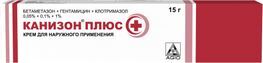 Канизон Плюс 0,05%+0,1%+1% 15г крем