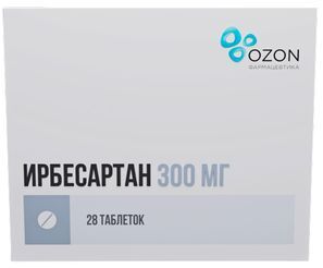 Ирбесартан 300мг 28 шт. таблетки покрытые пленочной оболочкой Озон