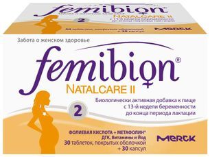 Фемибион Наталкер 2 30 шт. таблетки + 30 капсулы & Co. Фемибион Наталкер 2 30 шт. таблетки + 30 капсулы & Co.