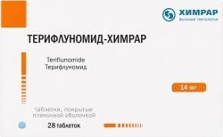 Терифлуномид-химрар 14мг 28 шт. таблетки покрытые пленочной оболочкой Терифлуномид-химрар 14мг 28 шт. таблетки покрытые пленочной оболочкой