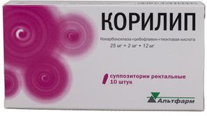 Корилип 25мг+2мг+12мг 10 шт. суппозитории ректальные (с 1 года) Корилип 25мг+2мг+12мг 10 шт. суппозитории ректальные (с 1 года)