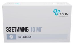Эзетимиб 10мг 56 шт. таблетки