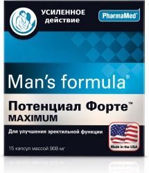 Мен'С Формула Потенциал Форте Максимум капсулы 15 шт. Мен'С Формула Потенциал Форте Максимум капсулы 15 шт.