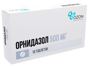 Орнидазол 500мг 10 шт. таблетки покрытые пленочной оболочкой Озон