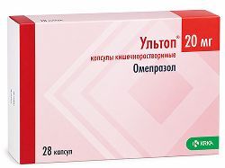 Ультоп 20мг 28 шт. капсулы кишечнорастворимые