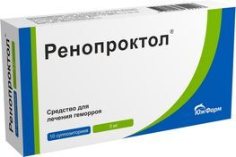 Ренопроктол 5мг 10 шт. суппозитории ректальные Ренопроктол 5мг 10 шт. суппозитории ректальные