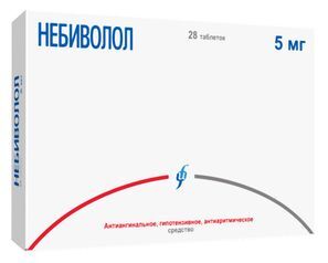 Небиволол 5мг 28 шт. таблетки Изварино Небиволол 5мг 28 шт. таблетки Изварино